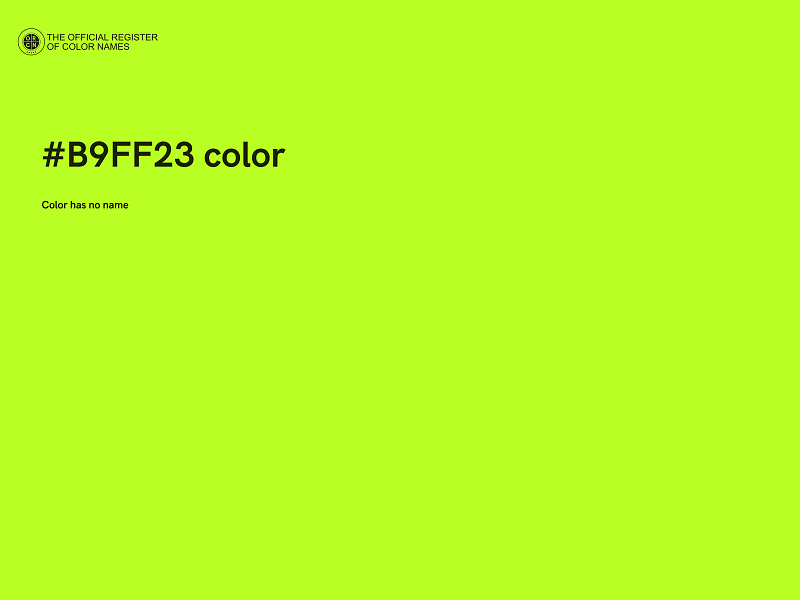#B9FF23 color image