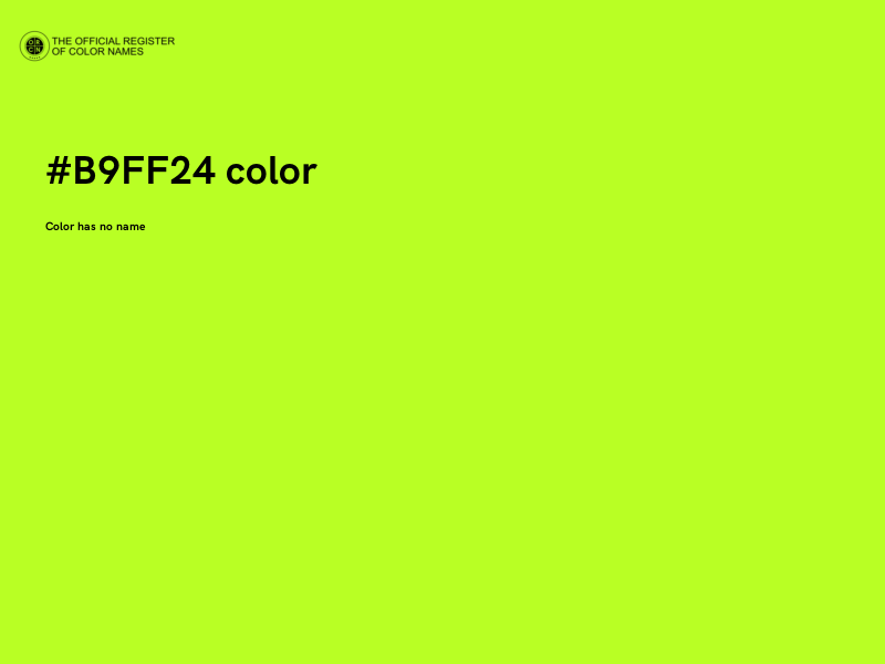 #B9FF24 color image