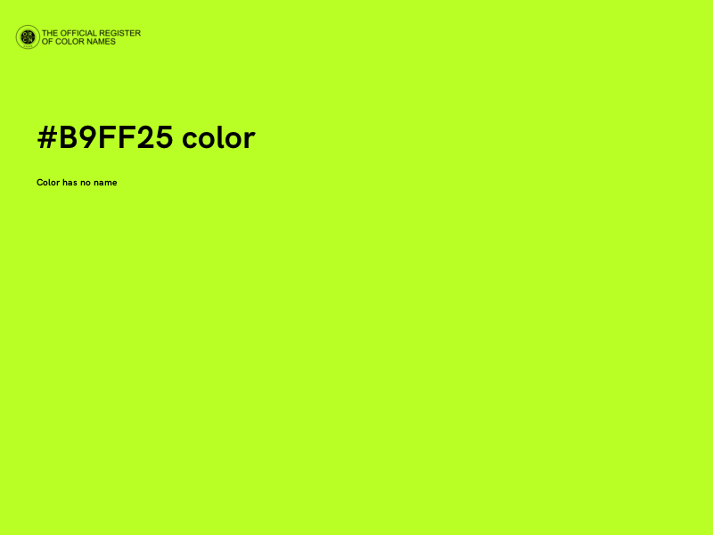 #B9FF25 color image
