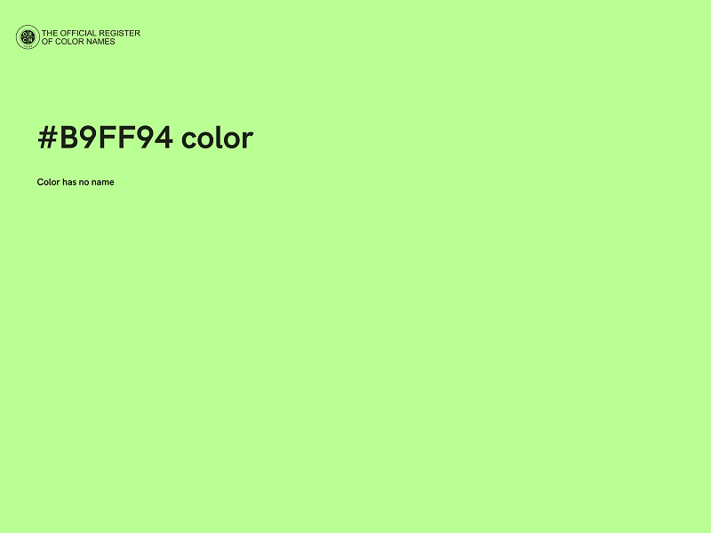#B9FF94 color image