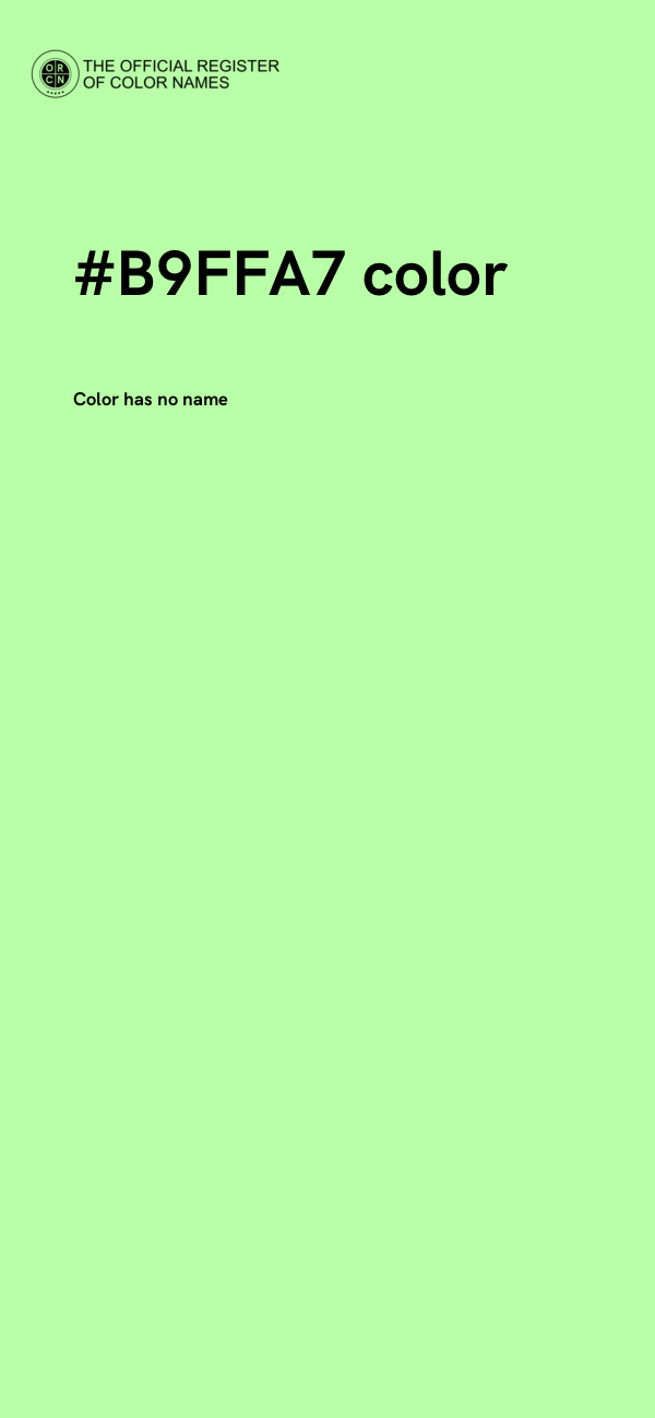 #B9FFA7 color image