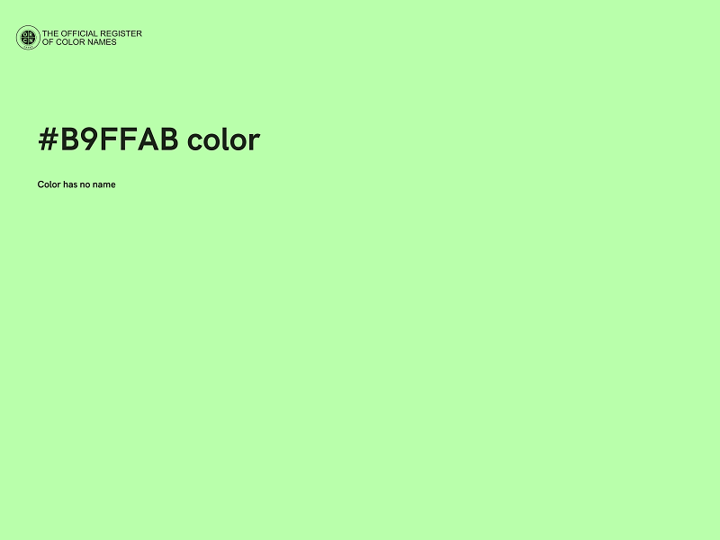 #B9FFAB color image