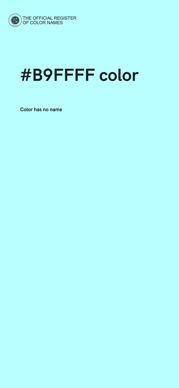 #B9FFFF color image