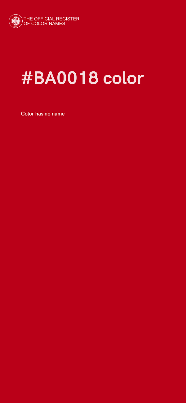 #BA0018 color image