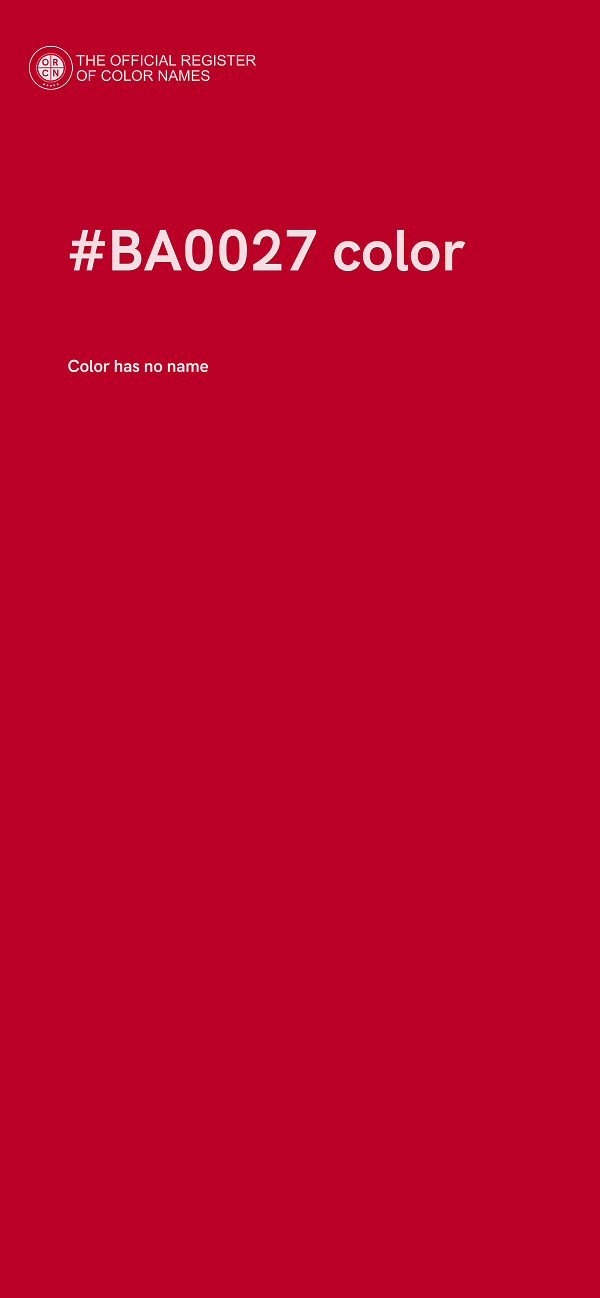 #BA0027 color image