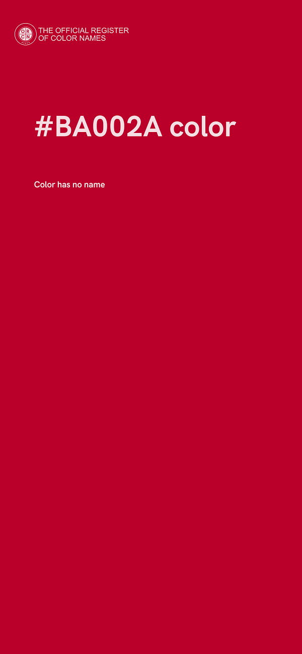 #BA002A color image