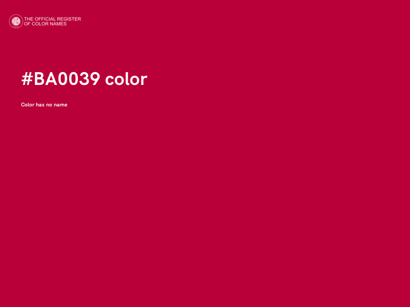 #BA0039 color image