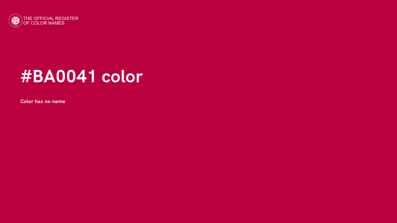 #BA0041 color image