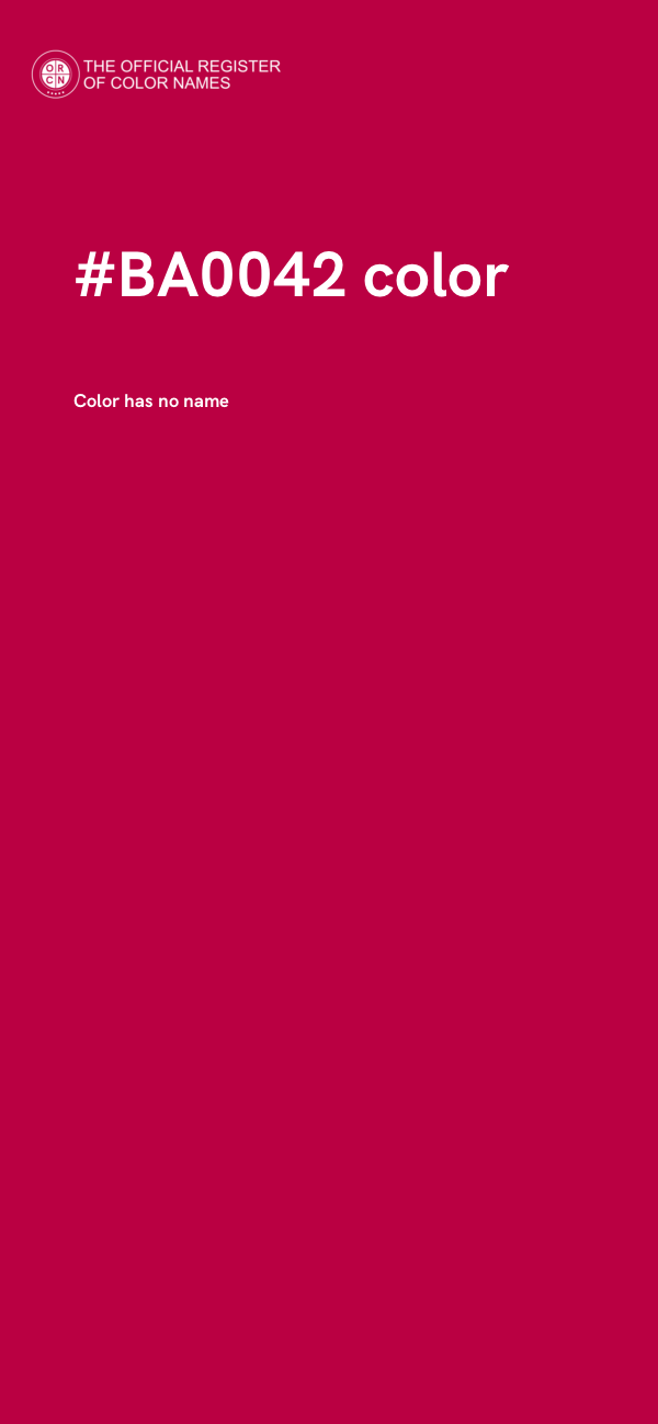 #BA0042 color image