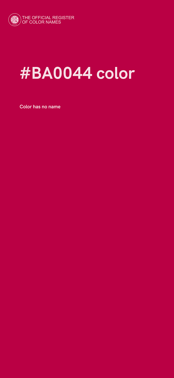 #BA0044 color image