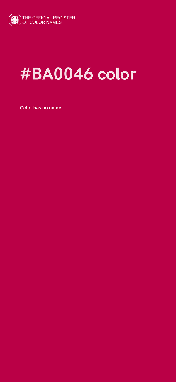 #BA0046 color image