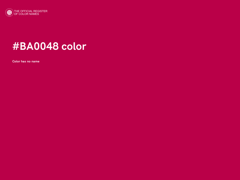 #BA0048 color image