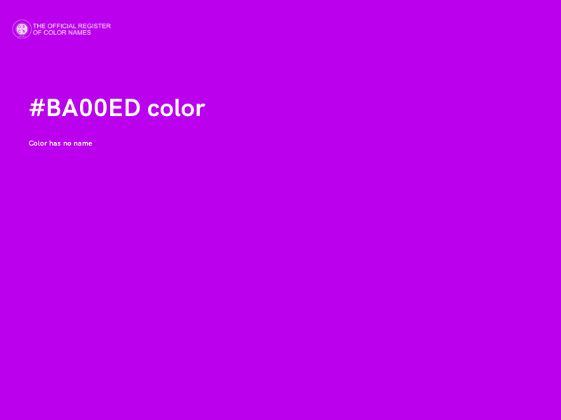 #BA00ED color image