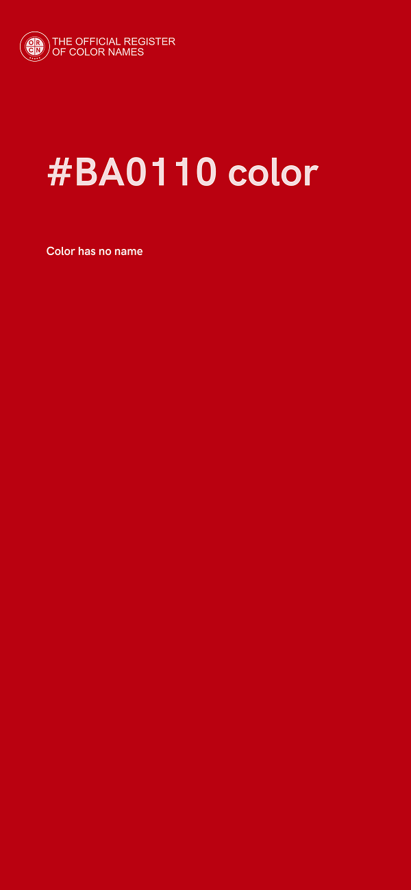 #BA0110 color image