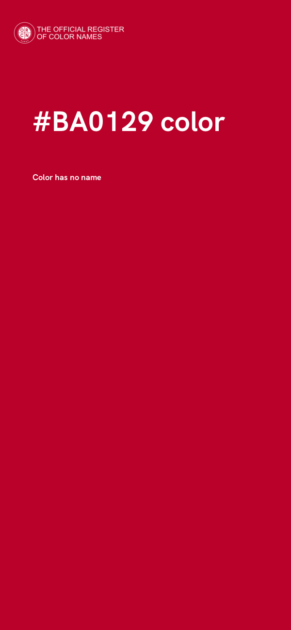 #BA0129 color image