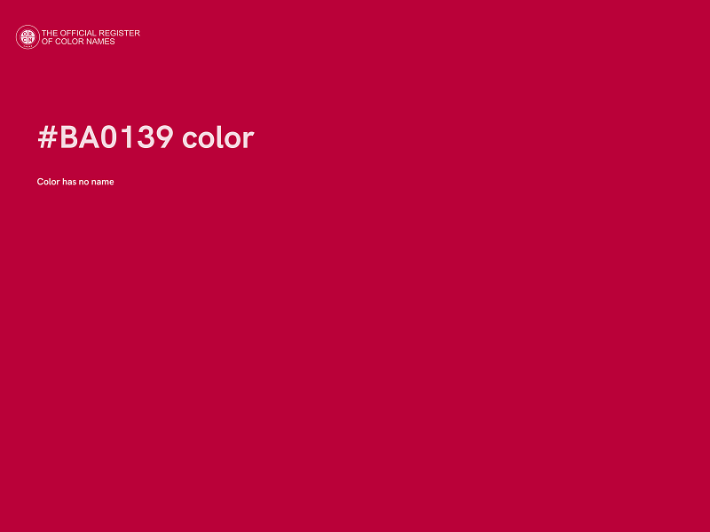 #BA0139 color image