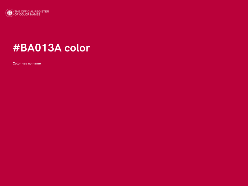 #BA013A color image