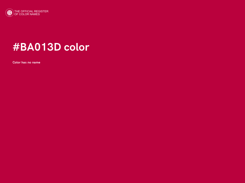 #BA013D color image