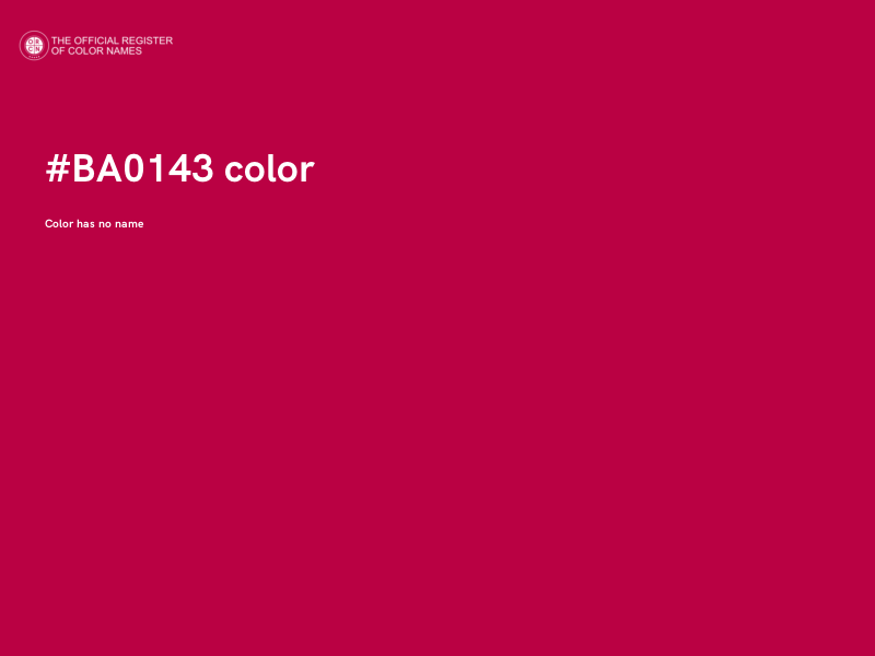 #BA0143 color image