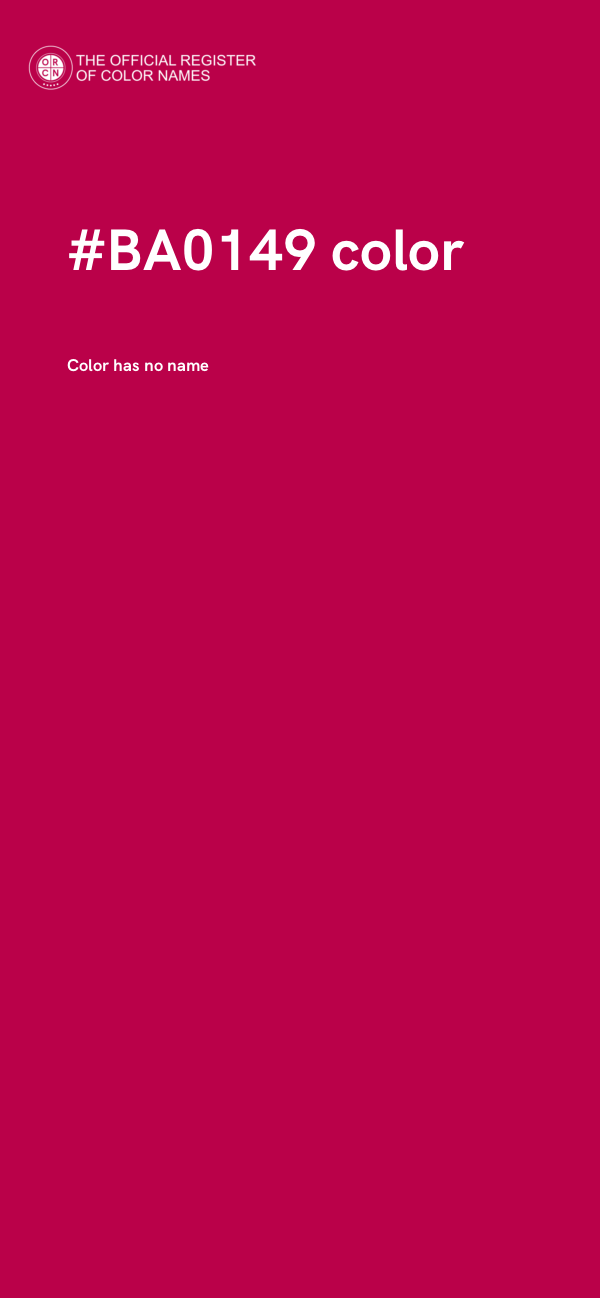 #BA0149 color image