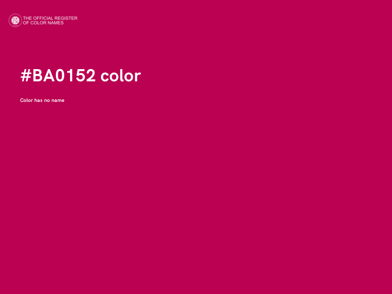 #BA0152 color image