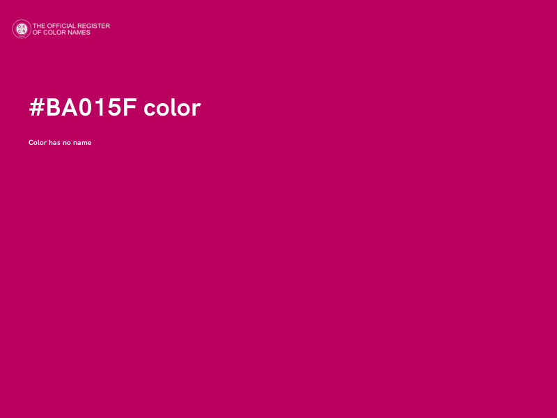 #BA015F color image