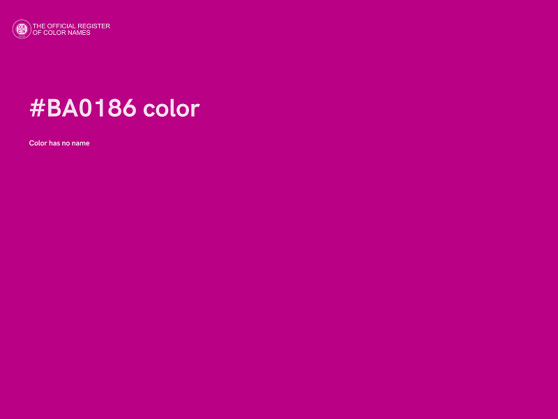 #BA0186 color image