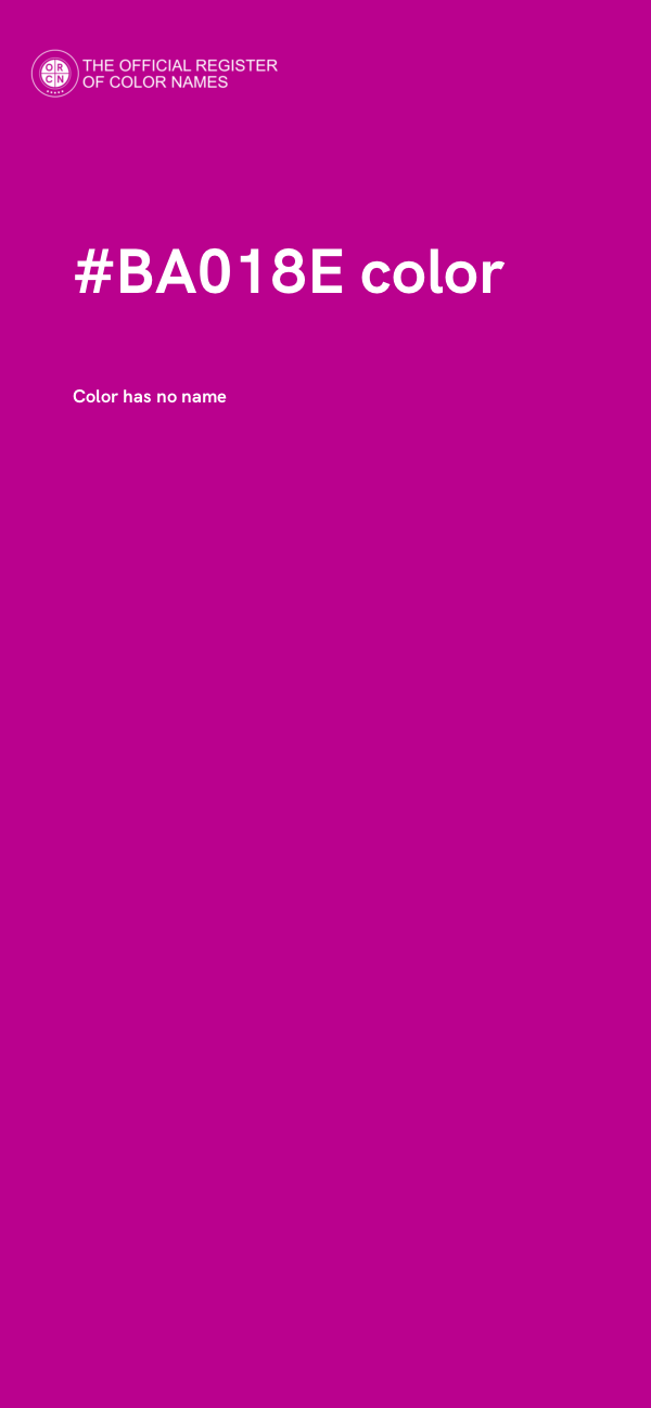 #BA018E color image