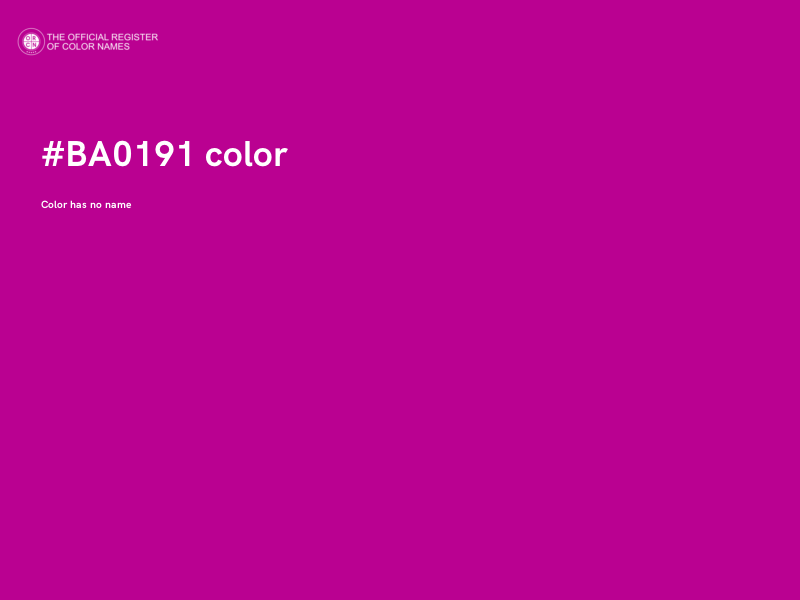 #BA0191 color image