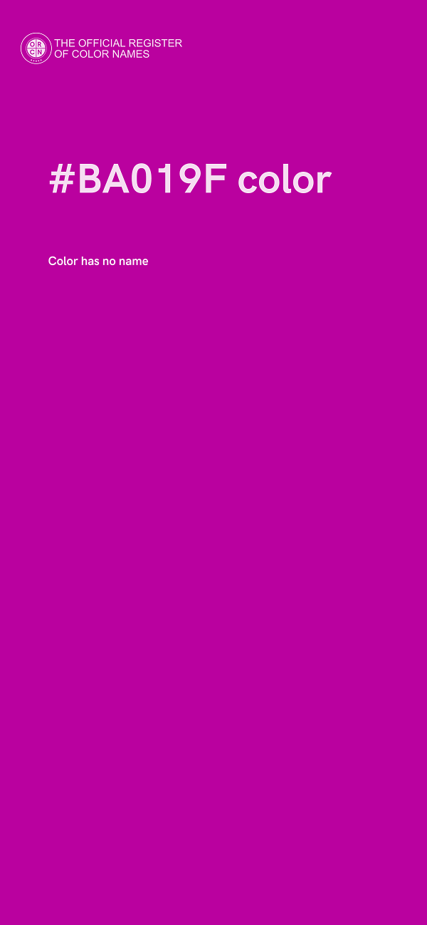 #BA019F color image
