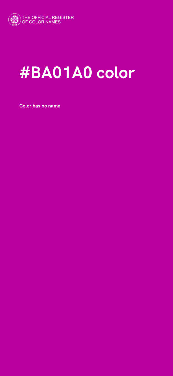 #BA01A0 color image