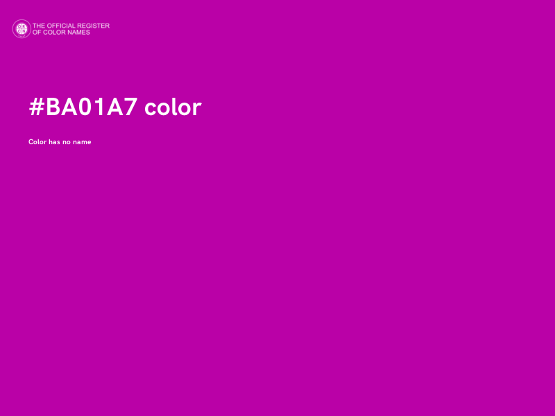 #BA01A7 color image