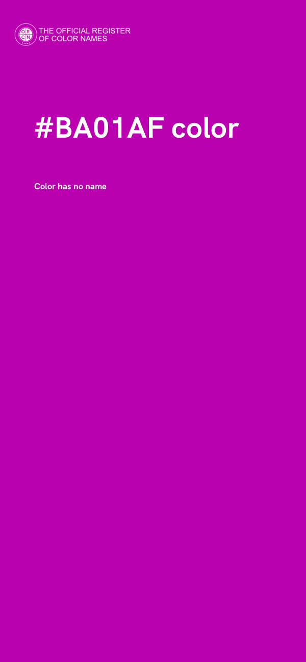 #BA01AF color image
