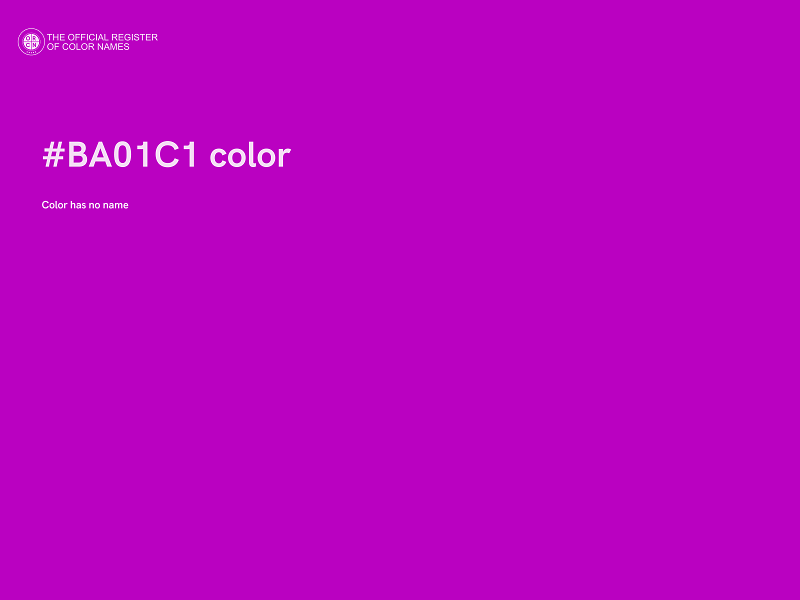 #BA01C1 color image