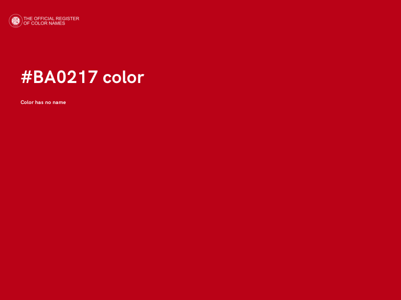 #BA0217 color image