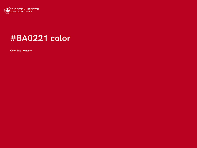 #BA0221 color image