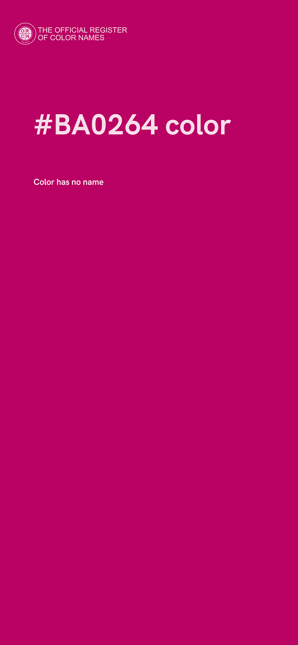 #BA0264 color image