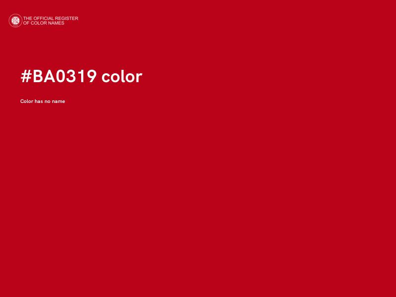 #BA0319 color image