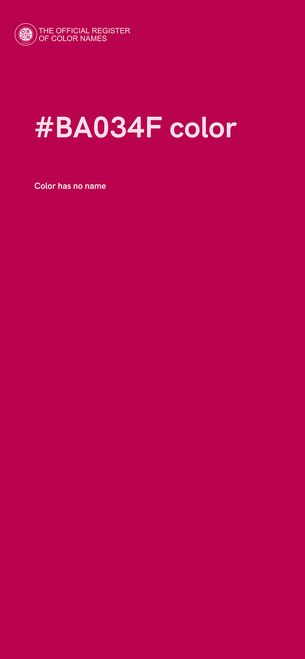 #BA034F color image