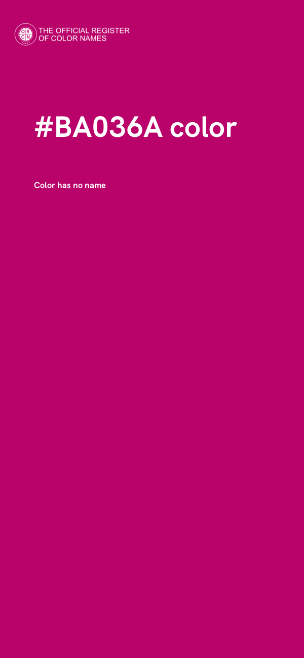#BA036A color image