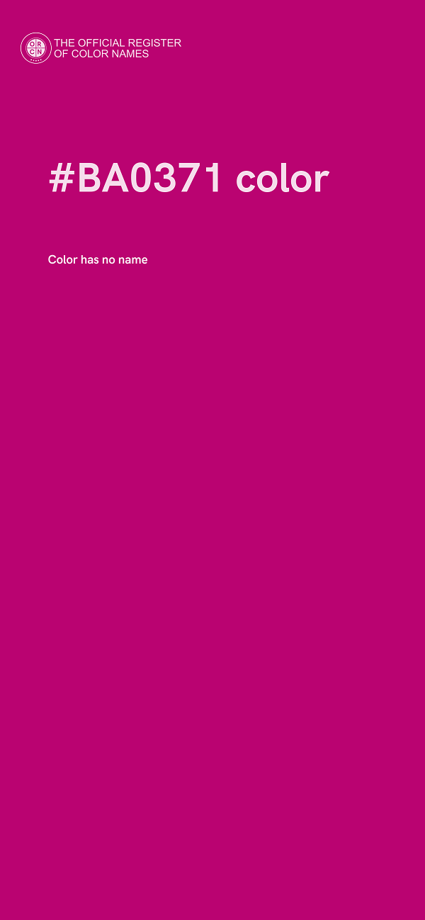 #BA0371 color image