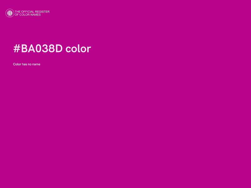 #BA038D color image