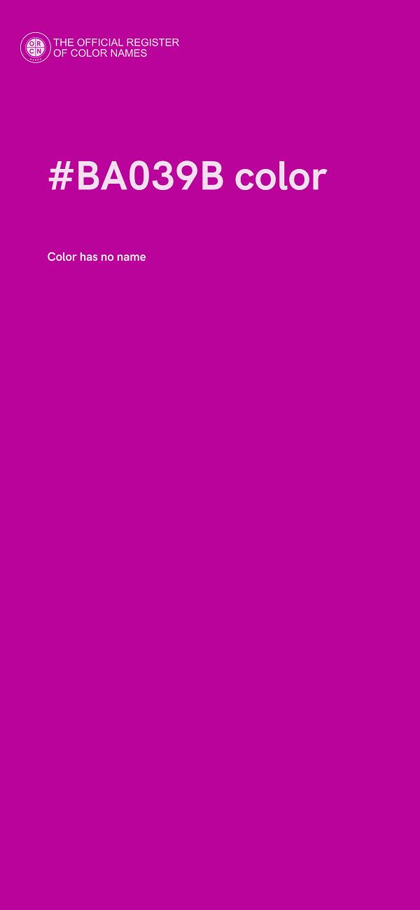 #BA039B color image