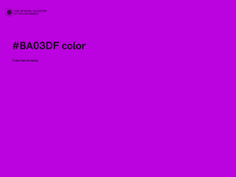 #BA03DF color image