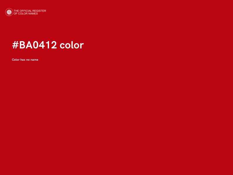 #BA0412 color image