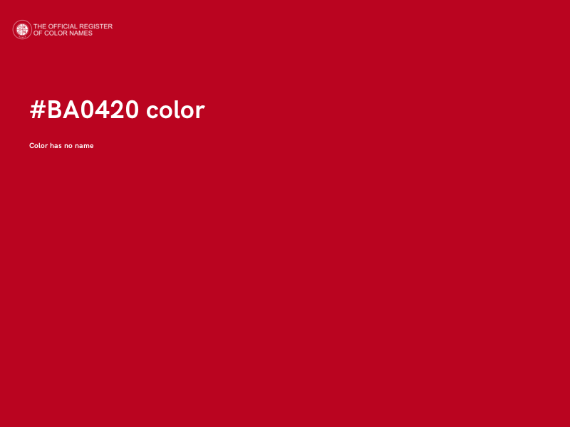 #BA0420 color image