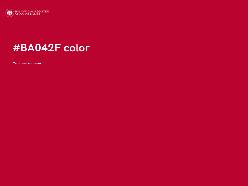 #BA042F color image