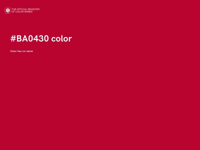 #BA0430 color image