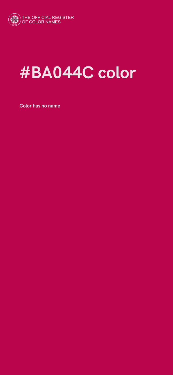 #BA044C color image