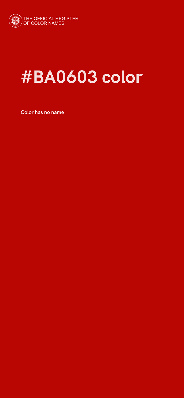 #BA0603 color image